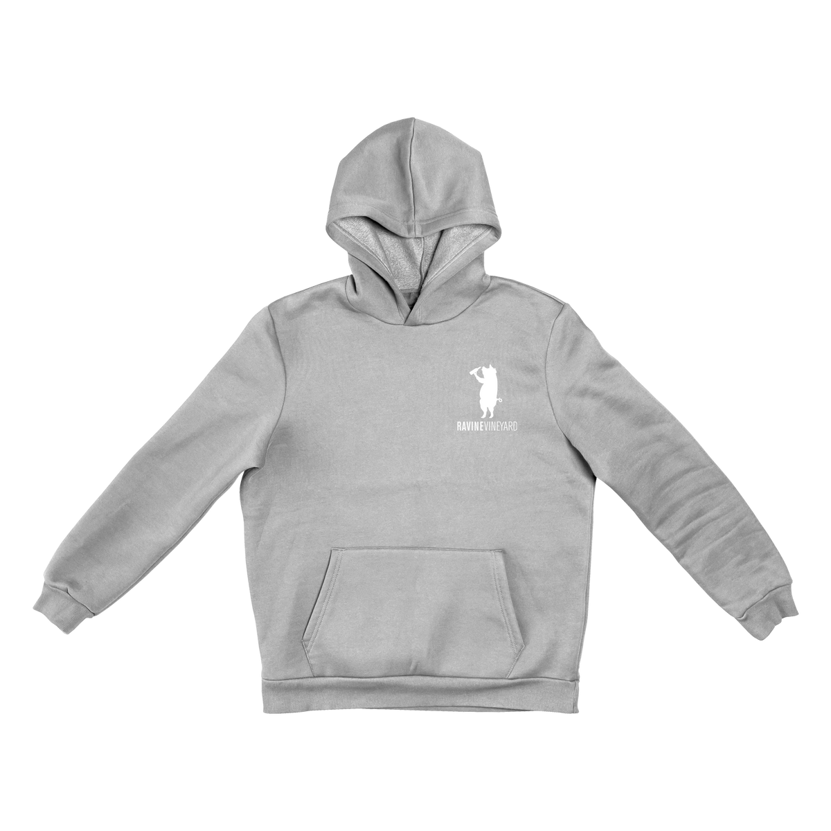 Drinking Pig Hoodie - Grey