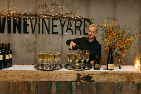 Ravine wedding team setting the Event Centre before a reception