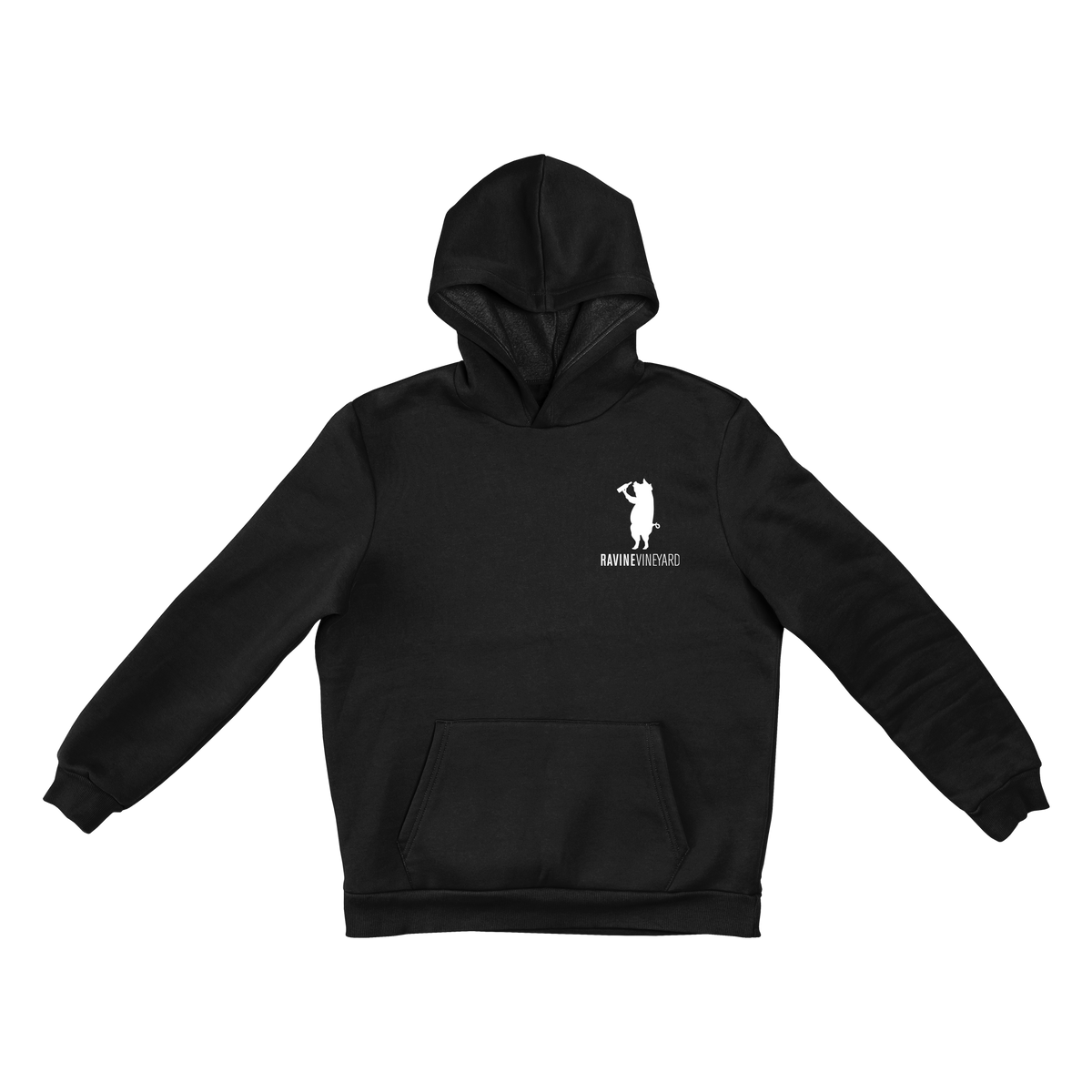 Drinking Pig Hoodie - Black
